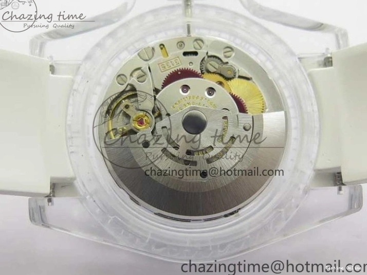 1219 Submariner Phantomlab Transparent KZF Best Edition Blue Fruit Dial on White Rubber Strap VR Classic 2563